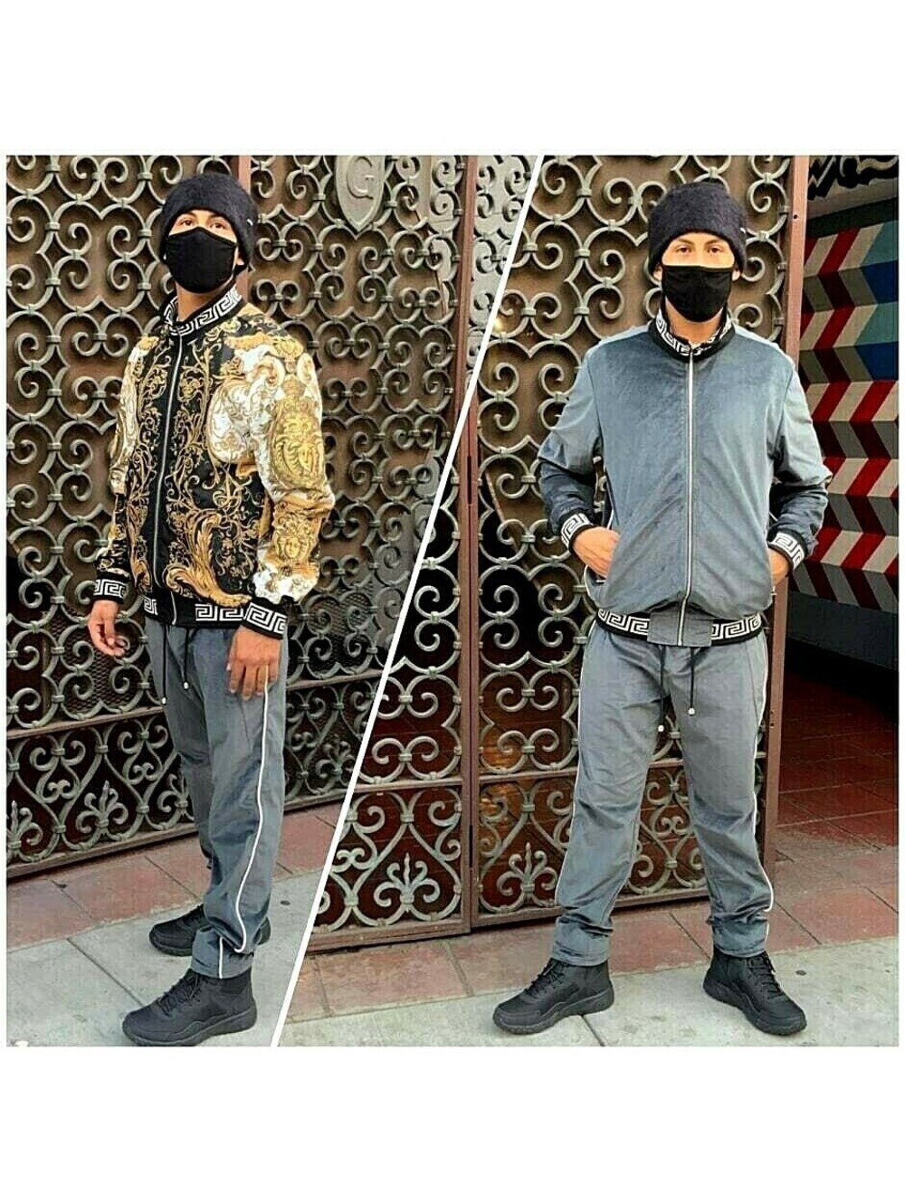 Men's Grey Fashion Reversible Tracksuit ( Run Very Small )